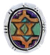 Authentic Sterling Silver Multicolor Inlay Ring Size 7-1/4 JX38259
